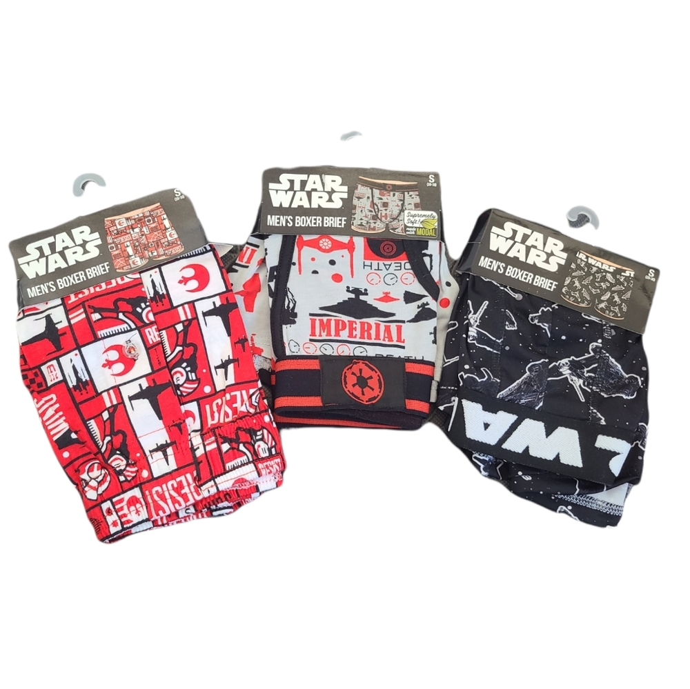 NWT (3) Star Wars Men's Boxer Brief Size S